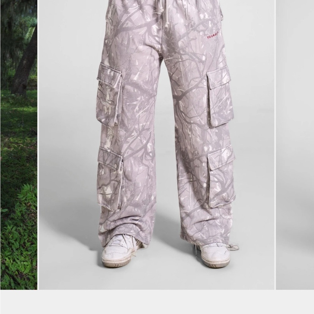 Darc Sport Lilac Camo Wide-Leg Cargo Pants